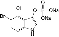 Structure 5-Bromo-4-chloro-3-indolyl-phosphat&#183;Na<sub>2</sub>-Salz_p.a.