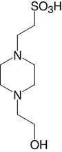 Structure N-(2-Hydroxyethyl)piperazin-N'-2-ethansulfonsäure_p.a., f&uuml;r Zellkultur