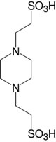 Structure Piperazin-N,N'-bis(2-ethansulfonsäure)_p.a.