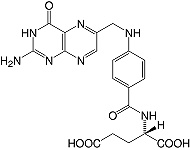 Structure Folic acid_cryst. research grade, Ph. Eur.