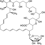 Structure Nystatin min. 4 400 units/mg_research grade, Ph. Eur.