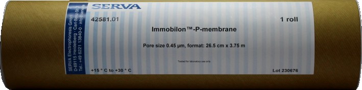 Product Image Immobilon&#8482;-P-membrane_Pore size 0.45 &micro;m, format: 26.5 cm x 3.75 m
