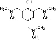 Structure 2,4,6-Tris(dimethylaminomethyl)phenol_pract.